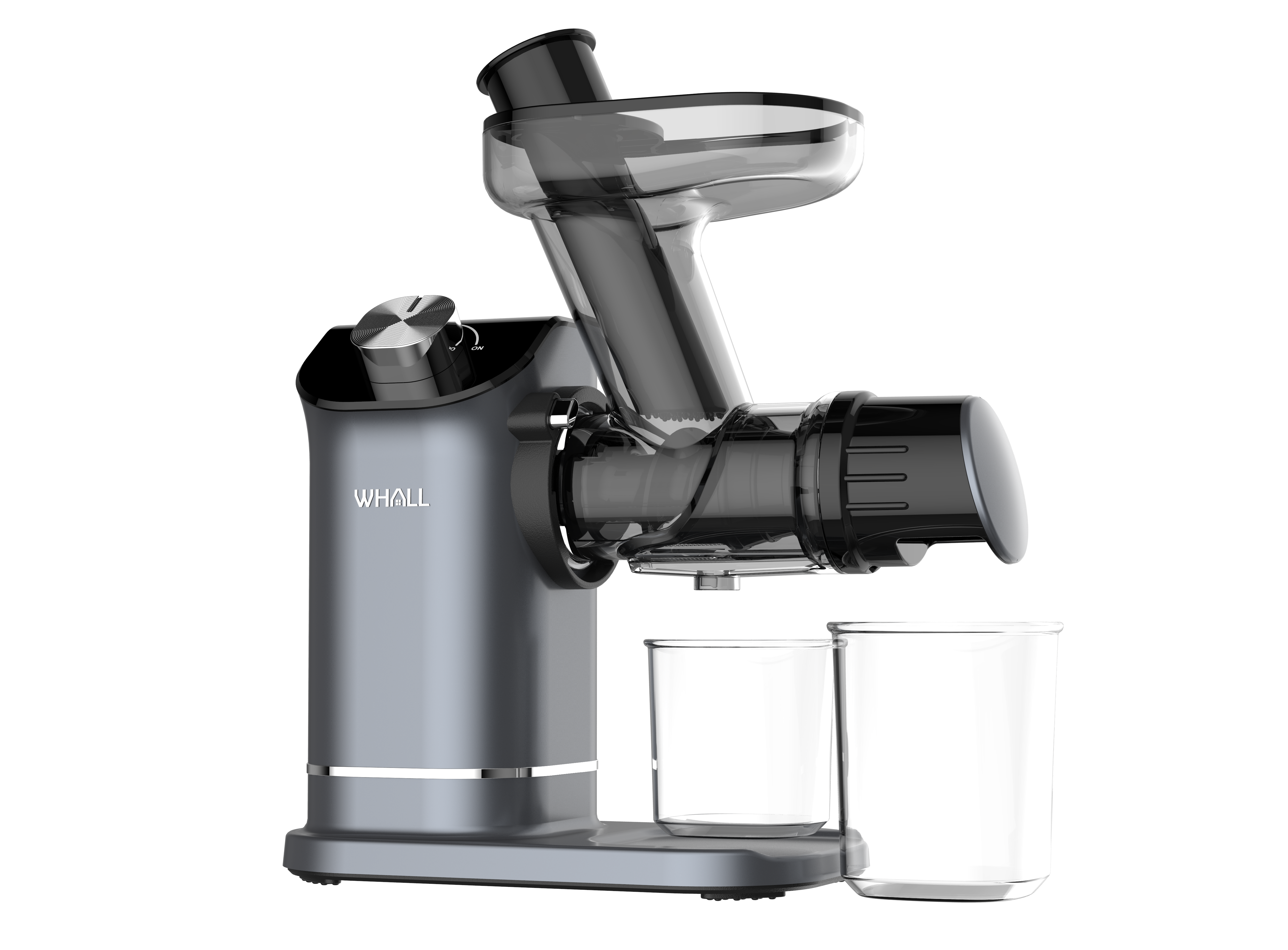 WHALL® Cold Press Juicer, Masticating Juicer, Juicer Machines Vegetable and Fruit, Juicers with Quiet Motor & Reverse Function, Easy to Clean with Brush